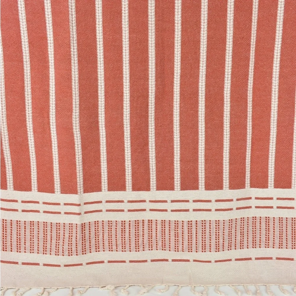 S X S W Desert Red Towel Blanket FLiPSiDE Threads Anthropologie Organic Cotton - Picture 13 of 13